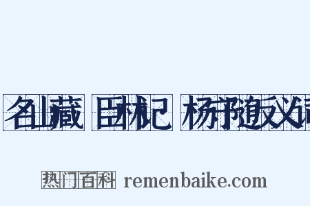名山藏·臣林记·杨守随反义词是什么意思的图片